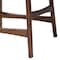 Baxton Studio Latina Black Upholstered Walnut Finishing 24in Counter Stool 123-6800 - alternate 6